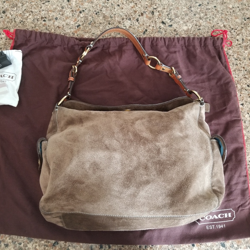 Coach Suede Shoulder Bag